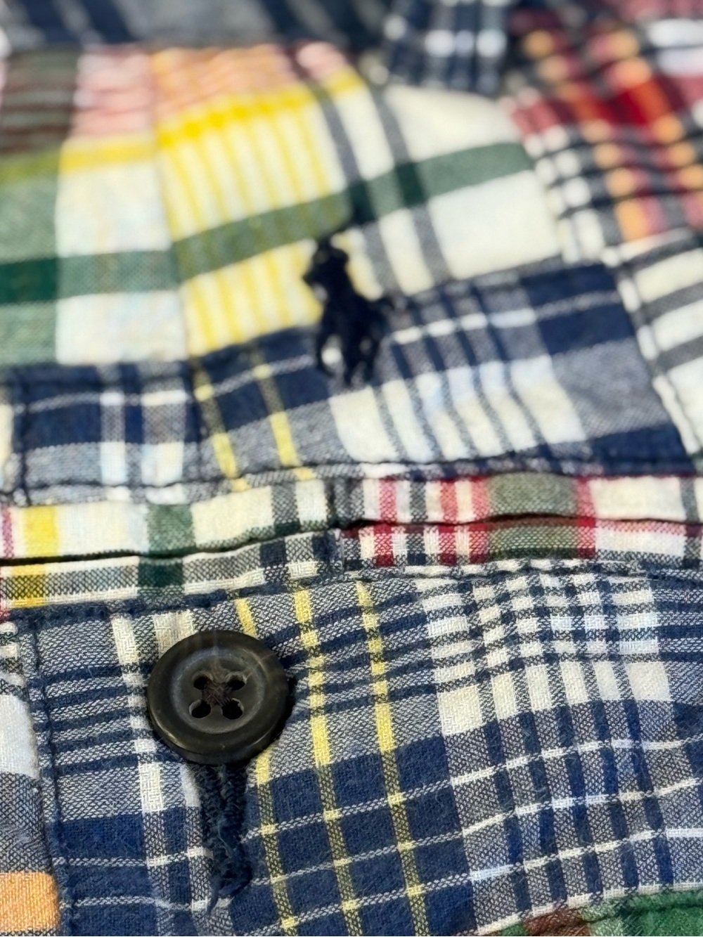 Polo Ralph Lauren Multicolor Patchwork Plaid Boys Long Shorts Size 8 - Picture 6 of 8